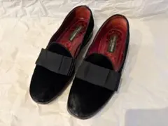 DOLCE&GABBANA ベルベット ローファー ブラックのサムネイル