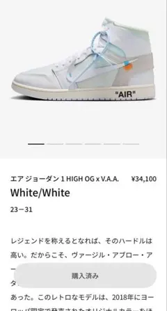 エア ジョーダン 1 HIGH OG x V.A.A. 29cmアラスカUS11 | Mercari