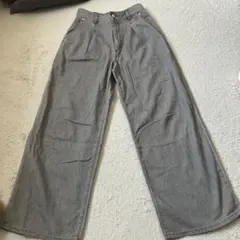 GU ライトデニムワイドパンツ L