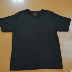 Hanes 黒 半袖Tシャツ Lサイズ ポケット付き