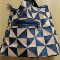 羊皮パッチワーク風バック