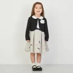 petit main ジャカードリボンOP+衿つきJKセット 130cm