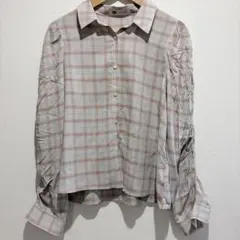 179/WG NICOLE CLUB チェック デザイン シャツ ブラウス M