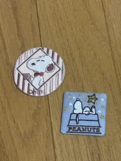 スヌーピー 缶バッチ2点セット