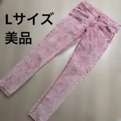 【美品】MICHEL KLEIN ピンクデニム 40 ストレッチ 美脚 春