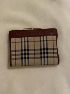 Burberry バーバリー　ノバチェック　財布　vintge wallet BURBERRY バーバリー ノバチェック 二つ折り財布 Wホック レザー