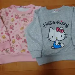 MY MELODY マイメロ　キティ　裏起毛 95 セット