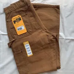 新品 カーハート B136 ウォッシュド ダック ダブルニー パンツ茶 W30