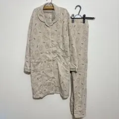 新品 M〜L 授乳口付きマタニティパジャマ 裏起毛 ミッフィー 総柄 長袖