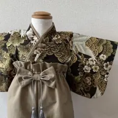 ベビー袴 男の子 70〜80cm 青 龍神百花 チノベージュ B39 - メルカリ