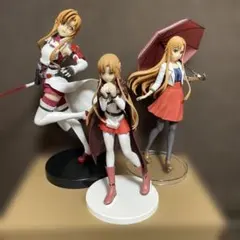 ソードアートオンライン　アスナ　フィギュア　3体セット