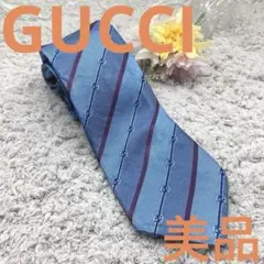 グッチ ネクタイ ジャガードタイ シルク 水色 青 総柄 光沢 GGロゴ マーク グッチ ネクタイ ジャガードタイ シルク 水色 青 総柄 光沢 GGロゴ