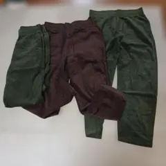 GUメンズコーデュロイパンツ3本セット