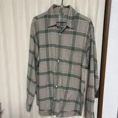 無印良品　チェック柄コットン長袖シャツ Lサイズ