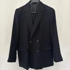 GU ブラック ダブルブレストジャケット L