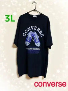 converse スニーカーロゴ　ロングTシャツ　3Lのサムネイル