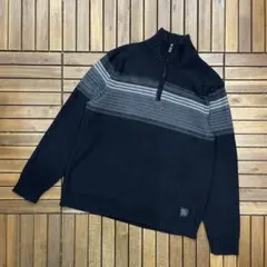 00s Calvin Klein Jeans ハーフジップ ドライバーズニット