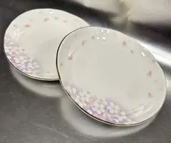 【2枚】宇野千代 花柄 銘々皿 取皿