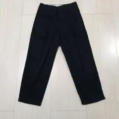 ユニクロ U ワイドフィットタックテーパードパンツ Dグレー　ウエスト76