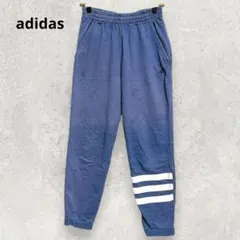 adidas スウェットパンツ M ネイビー スリーストライプ ストリート