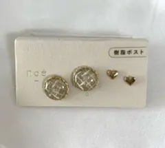 ピアス　樹脂　耳飾り　アクセサリー　レディース　新品　未使用　セット　チェック