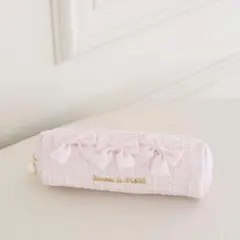 Maison de FLEUR ツイードリボンロングポーチ ピンクのサムネイル