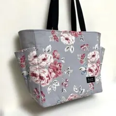 ハンドメイドトートバッグ　サイドポケット付ショルダートート　キャスキッドソン