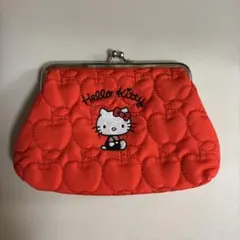 【付録】リンネル 3月号 ハローキティ ぷっくりキルティング がま口ポーチ