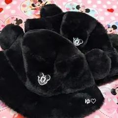 ディズニー♪︎ミッキー　バケットハット　帽子　ブラック　ファー　58cm 2個