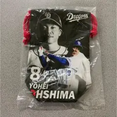 中日ドラゴンズ　野球ガチャ　縦長巾着　大島洋平