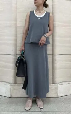 ミラオーウェンテレコタンクドッキングバルーンニットプルオーバースカート