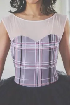 【極美品】lavender gray check stina Sのサムネイル