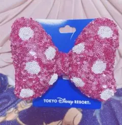 ミニー　ヘアゴム　リボン　ピンク　スパンコール　ミニーの日 ディズニー