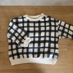 tete a tete チェック柄 トレーナー 80