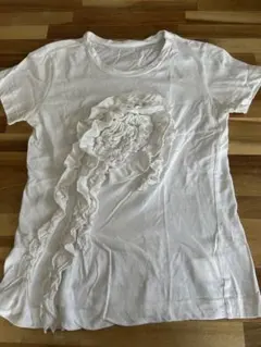 ヨウジヤマモト 半袖Tシャツ ホワイト フリル装飾のサムネイル