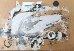 原画「夏が眠る場所」抽象画 ブルー ミクストメディア 一点物 田中拓馬