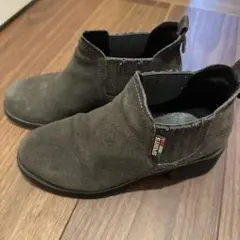 ダークグレー サイドゴア ショートブーツ