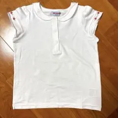 ミキハウス　綿100% スナップボタン半袖ブラウス　120 日本製