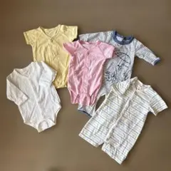 ⭐️ カラフルロンパース 5点セット 50〜70㎝ ⭐️