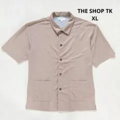 THE SHOP TK ドライポリシャツ シャツ XL ベージュ フロントボタンのサムネイル