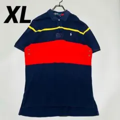 R*★様 90s ラルフローレン ラガーシャツ XL ポロシャツ マルチカラー
