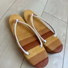 着物 浴衣 草履23cm オレンジ 黄色 赤