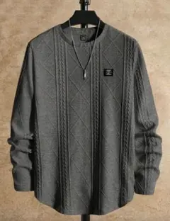 【美品】HIMLAND ニット グレー S