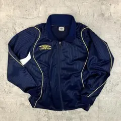 00s UMBRO アンブロ トラックジャケット 古着 刺繍 バックロゴ 紺 M