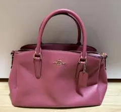 【COACH】 ショルダーバッグ 2way ピンク 2室