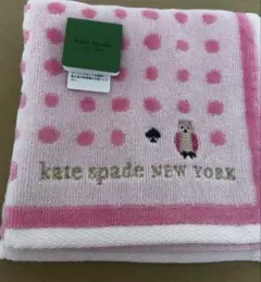 新品★kate spade ピンク ドット柄 フクロウ　ハンカチのサムネイル