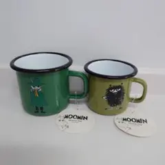 新品　ムーミン ホーローマグカップ 2個セット