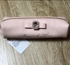 メゾンドフルール　パールビジュー 合成リボンロングポーチ　ライトピンク