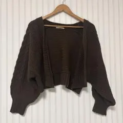 レディース カーディガン ボレロ ブラウン