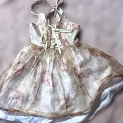 LIZLISA 花柄　ジャンスカ　シフォン　ワンピース　バルーン